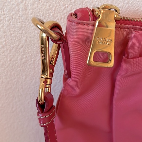 Prada Hot Pink Fiocco Bow Tessuto Nylon Crossbody - Picture 5 of 15